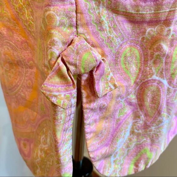 Vintage 1960s David Crystal Paisley Sheath Sz L - Picture 4 of 8